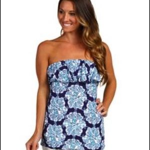 Lily Pulitzer ruffled tube top